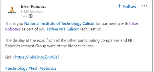 RIG Collaboration with Inker Robotics