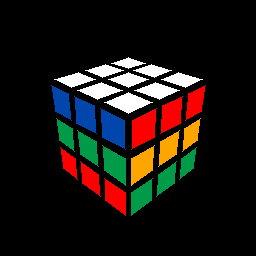 3x3 Rubik&rsquo;s cube rotating GIF