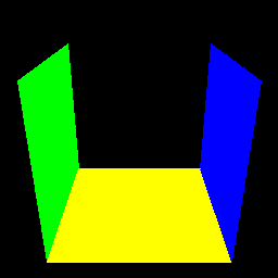 Cube flying off screen GIF